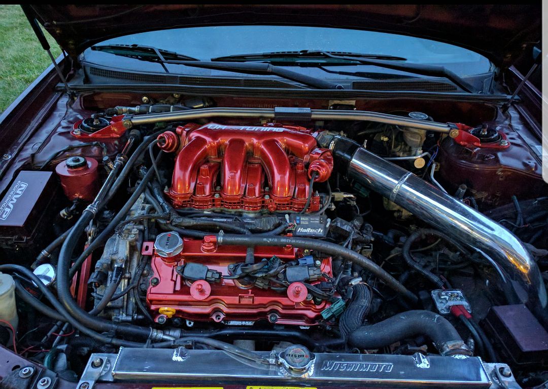 Modded Nissan Maxima Engine Bay Gallery